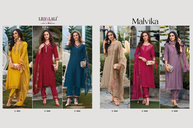 Malvika By Lily And Lali 15201 To 15206 Wholesale Kurti With Bottom Dupatta In Delhi